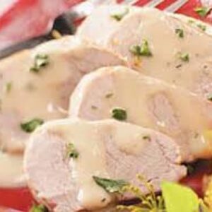 Varkenshaas in Champignonsaus